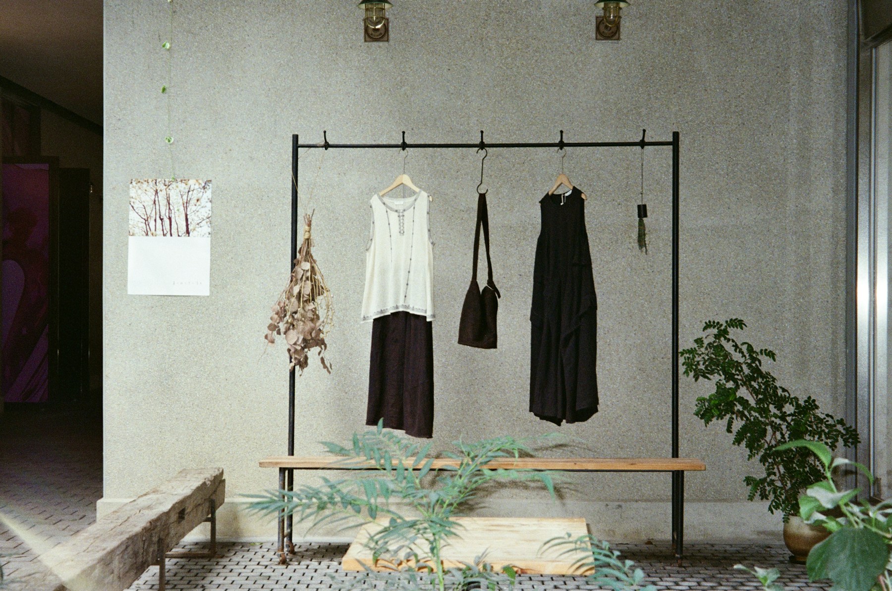 Clothing rail in the Close This Side studio