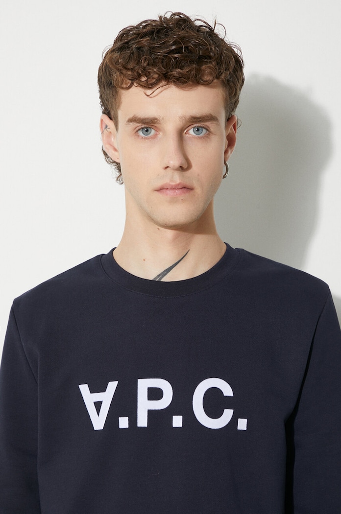 A.P.C. Bluza A.P.C. Sweat Vpc COECQ-H27378 BLACK sweatshirt cotton men's — photo 4