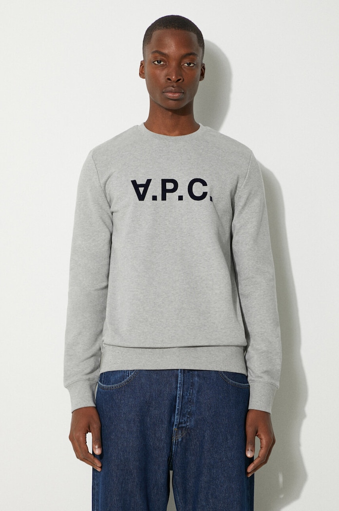 A.P.C. Bluza A.P.C. Sweat Vpc COECQ-H27378 BLACK sweatshirt cotton men's