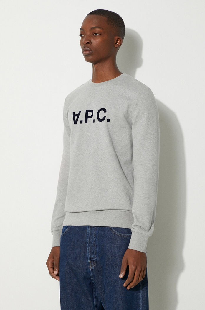 A.P.C. Bluza A.P.C. Sweat Vpc COECQ-H27378 BLACK sweatshirt cotton men's — photo 4