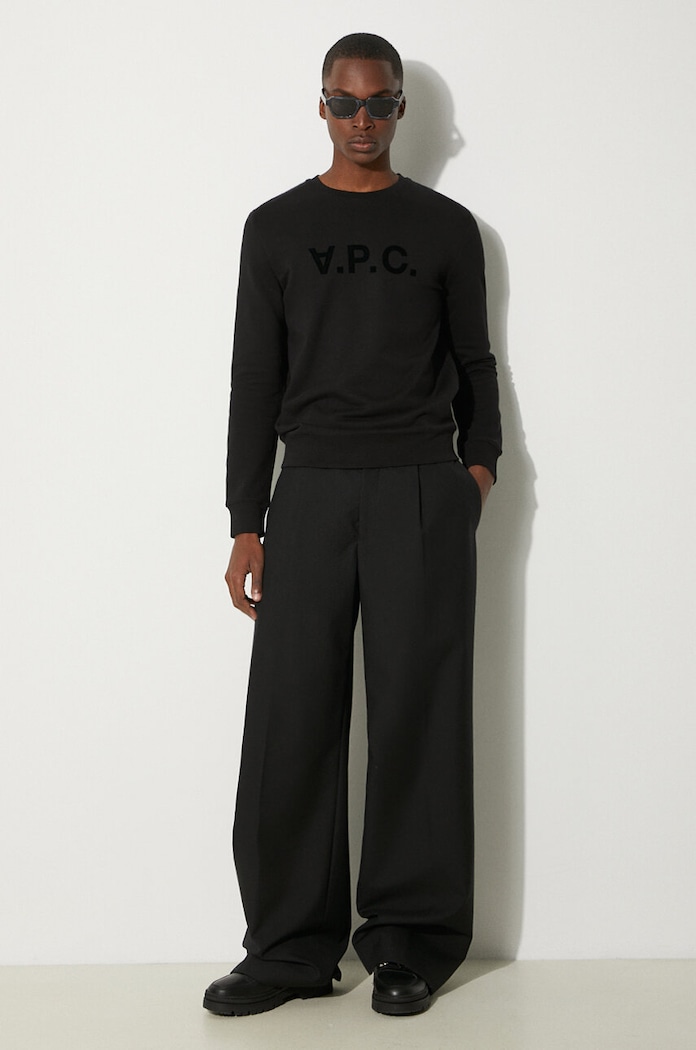 A.P.C. Bluza A.P.C. Sweat Vpc COECQ-H27378 BLACK sweatshirt cotton men's — photo 2