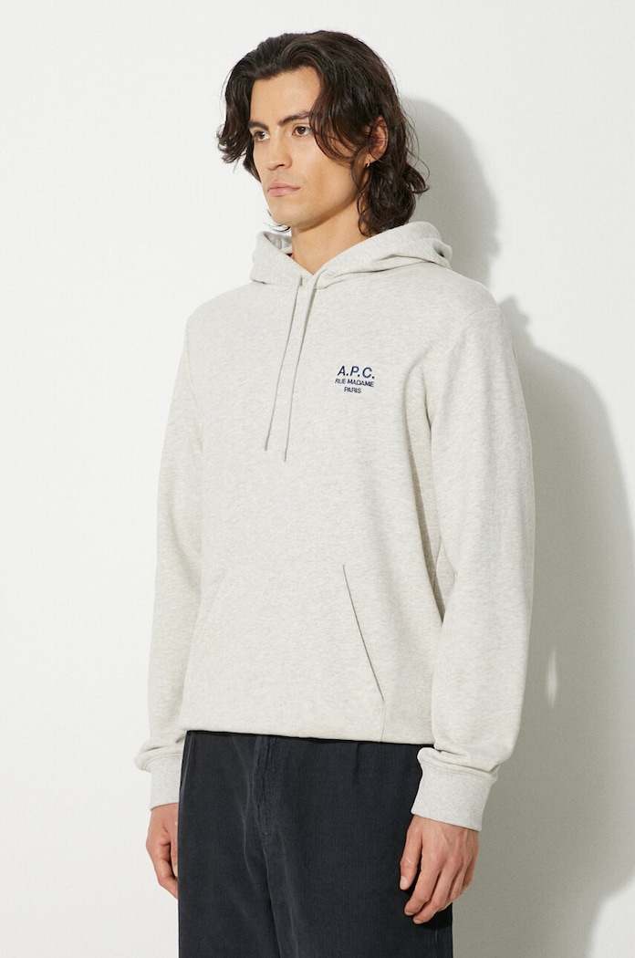 A.P.C. cotton sweatshirt Hoodie Marvin COEZD-H27733 BLACK — photo 3