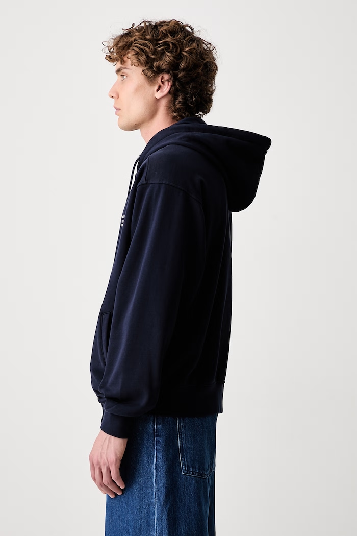 Drôle de Monsieur Slogan zip-up sweatshirt cotton Men's — photo 4