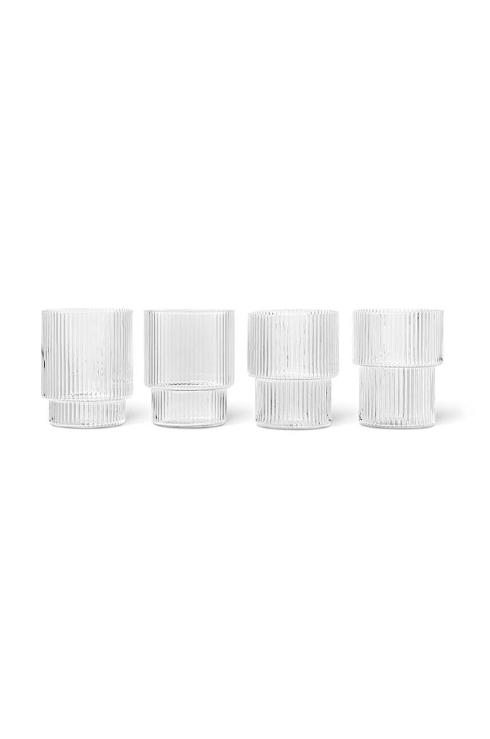 ferm LIVING glass set Ripple Glasses 200 ml 4-pack