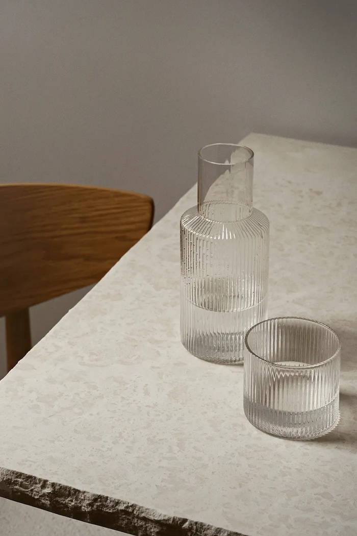 ferm LIVING carafe with a glass Ripple Small Carafe Set 500/200 ml — photo 2