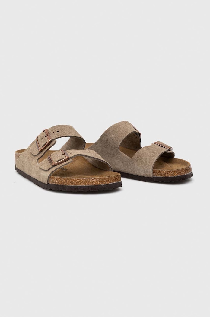Birkenstock Arizona Suede Leather Regular Taupe — photo 2