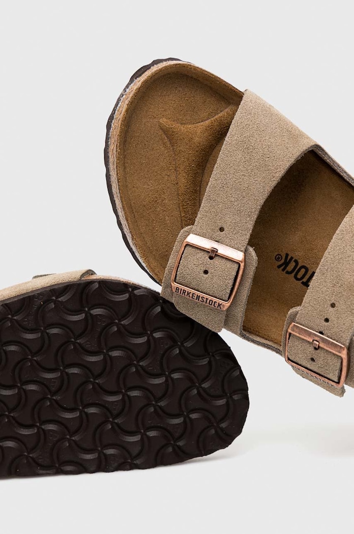 Birkenstock Arizona Suede Leather Regular Taupe — photo 4