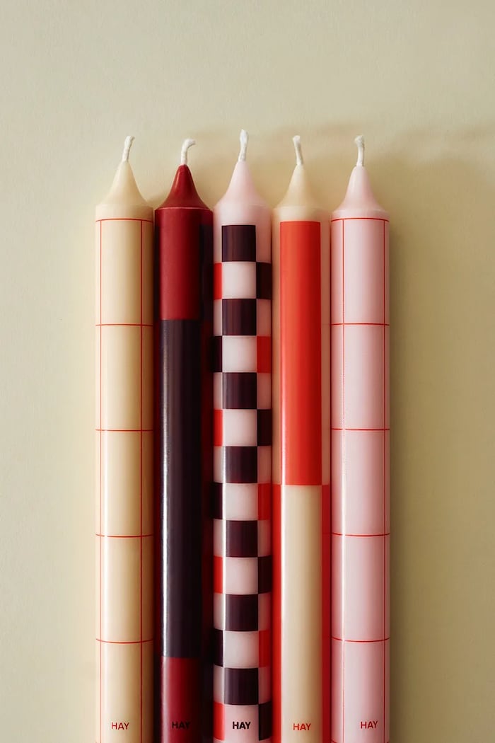 HAY set of candles Pattern Candle 2,2 x 24 cm 4-pack — photo 2