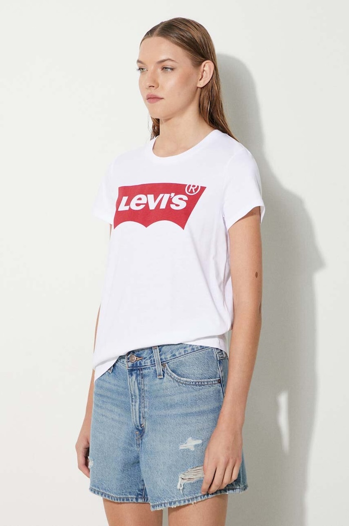 Levi's The Perfect Graphic Tee White — photo 4