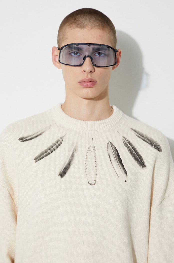 Marcelo Burlon cotton jumper Aop Wind Feather — photo 5