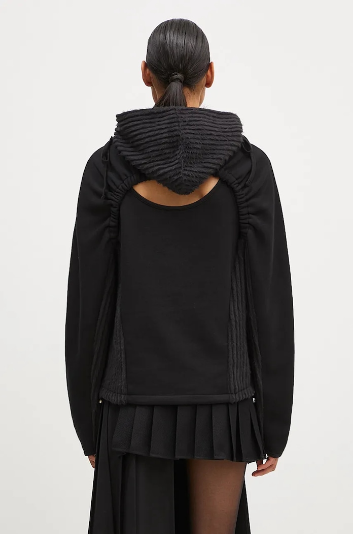 Andersson Bell sweatshirt Essential Cut Out Shirring Hoodie — photo 3