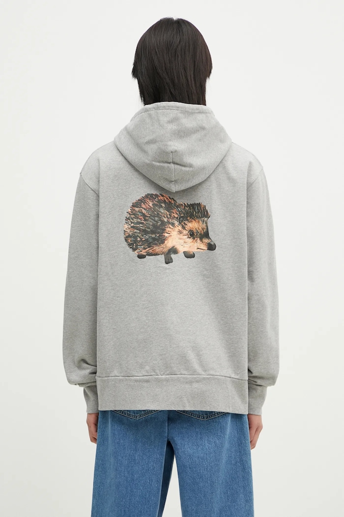 JW Anderson cotton sweatshirt Prickly Back Print Hoodie