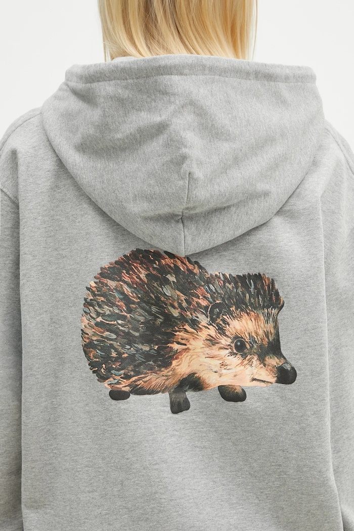 JW Anderson cotton sweatshirt Prickly Back Print Hoodie — photo 8