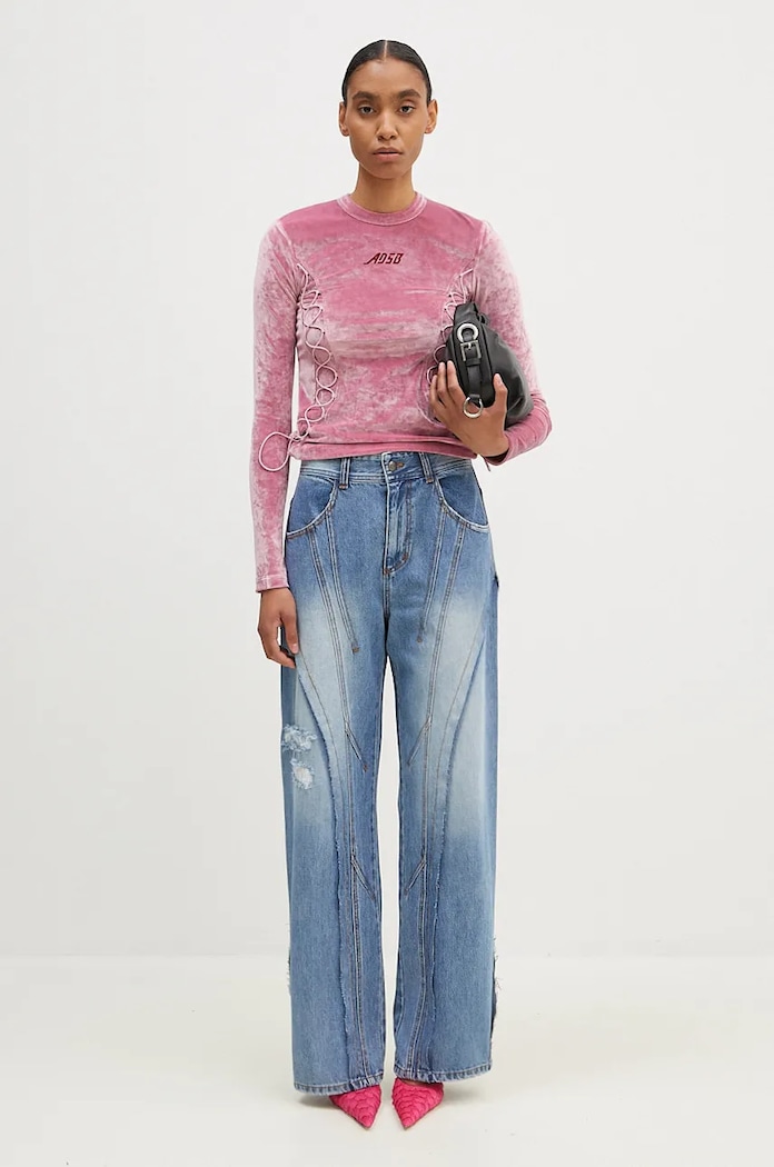 Andersson Bell longsleeve shirt Velvet Lace Up Longsleeve — photo 5