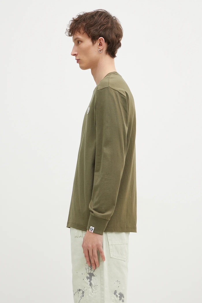 AAPE cotton longsleeve top Moon Face Logo — photo 2