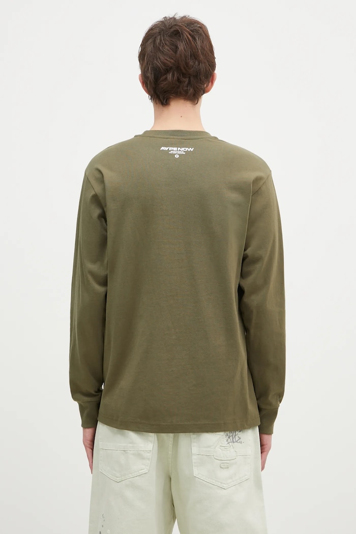 AAPE cotton longsleeve top Moon Face Logo — photo 3