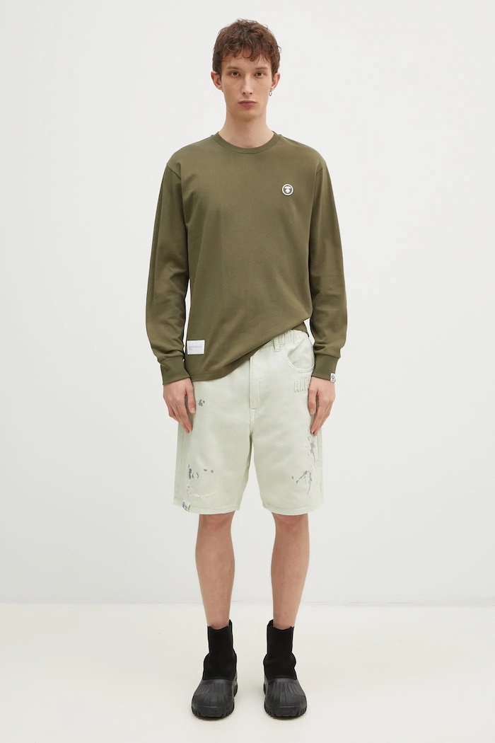 AAPE cotton longsleeve top Moon Face Logo — photo 5