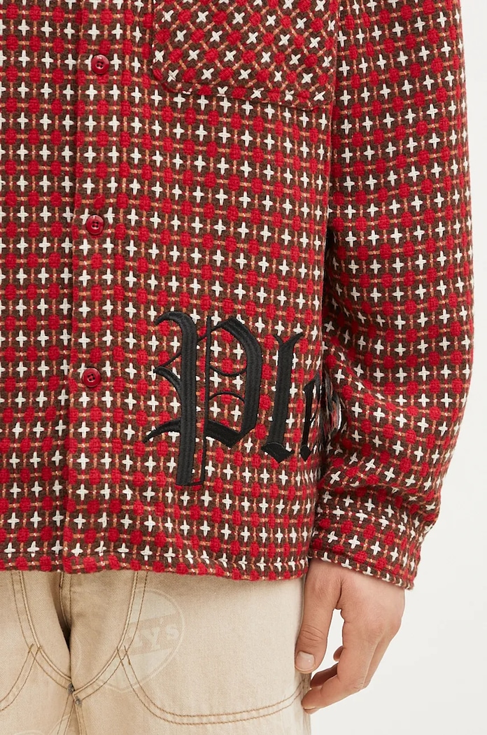 PLEASURES wool blend shirt Cross Work Shirt — photo 4