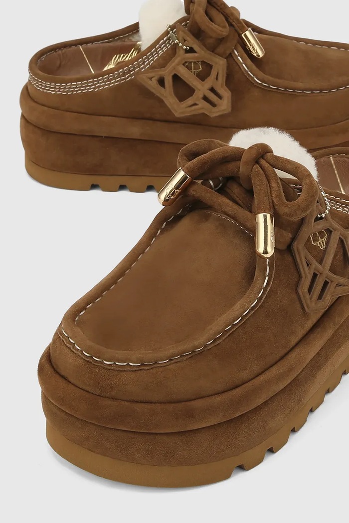 Naked Wolfe suede slippers Blizzard — photo 4