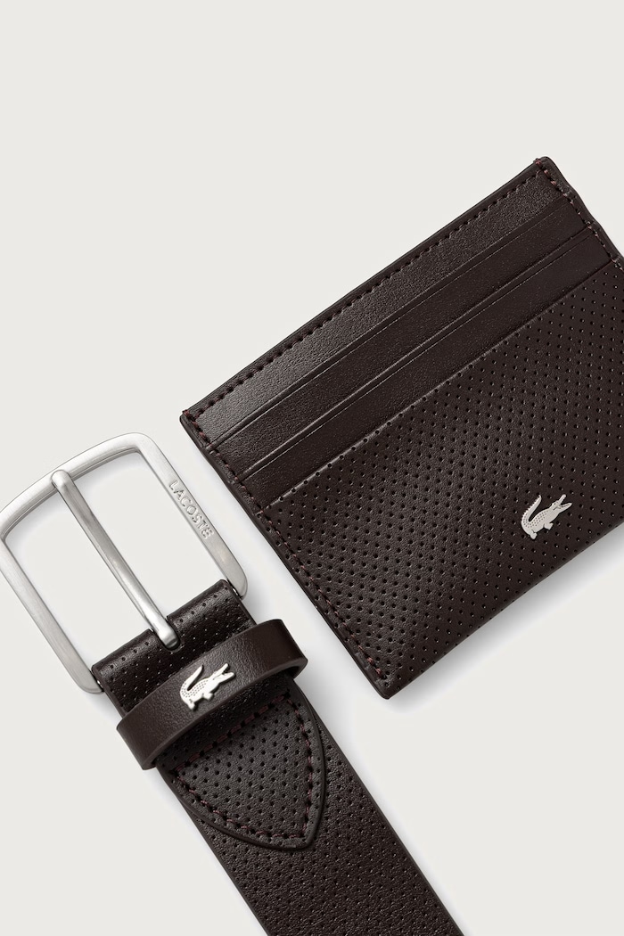 Lacoste card case and belt set leather Men's — photo 6