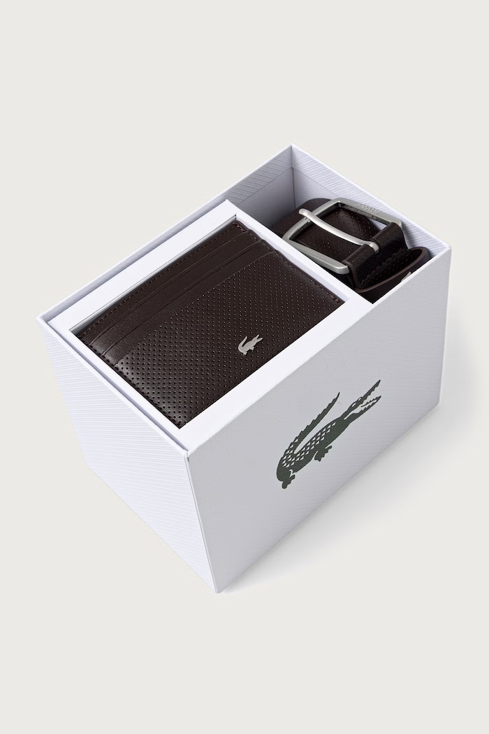 Lacoste card case and belt set leather Men's — photo 7