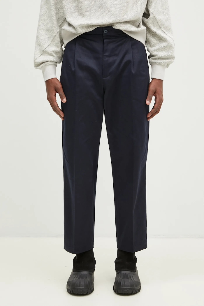 Wacko Maria cotton trousers Double Pleated Chino Trousers