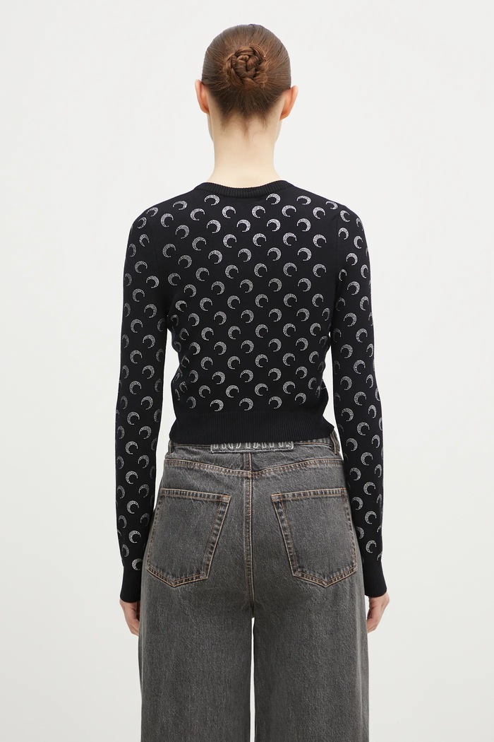 Marine Serre cardigan Moon Strass Knit Fitted Cardigan — photo 3