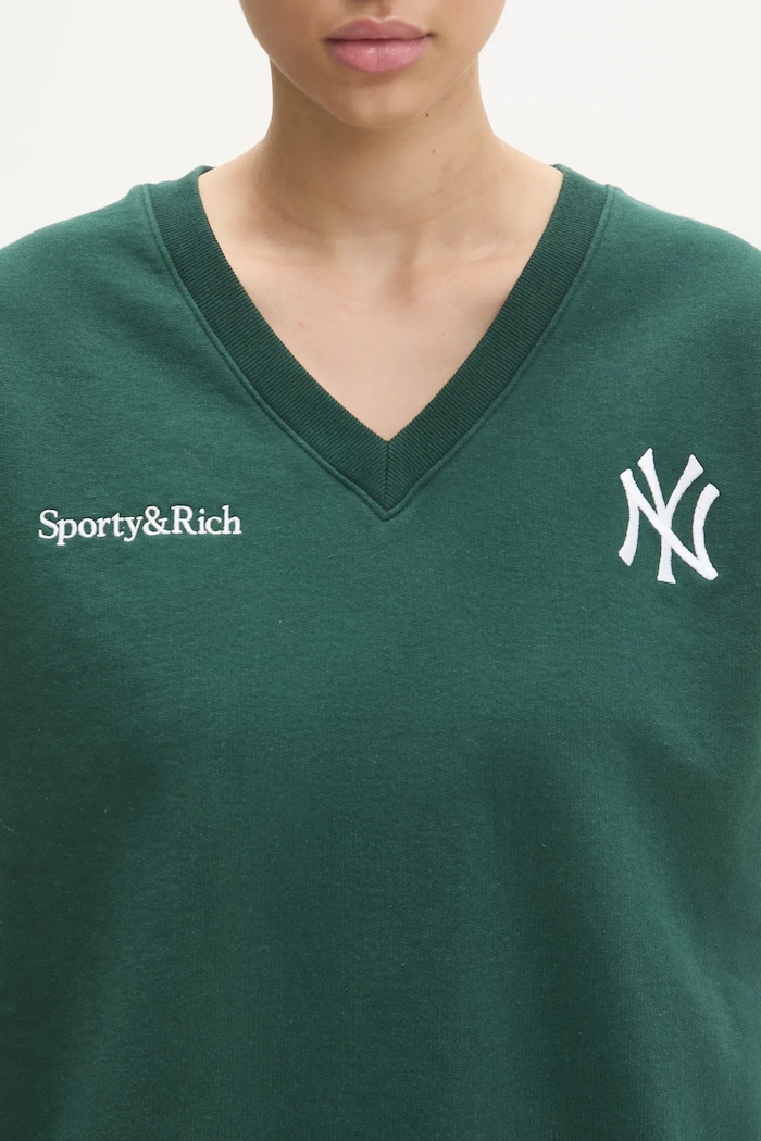 Sporty & Rich cotton gilet Yankees Serif V-Neck — photo 4