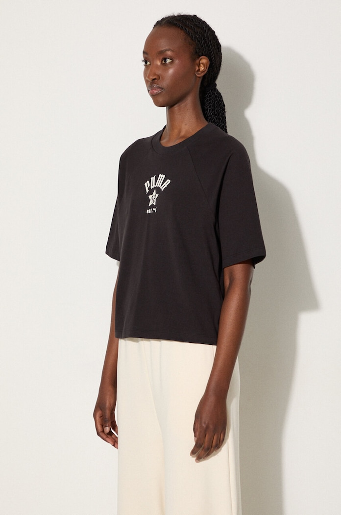 Puma cotton t-shirt Classics Play Paris Relaxed Tee — photo 4
