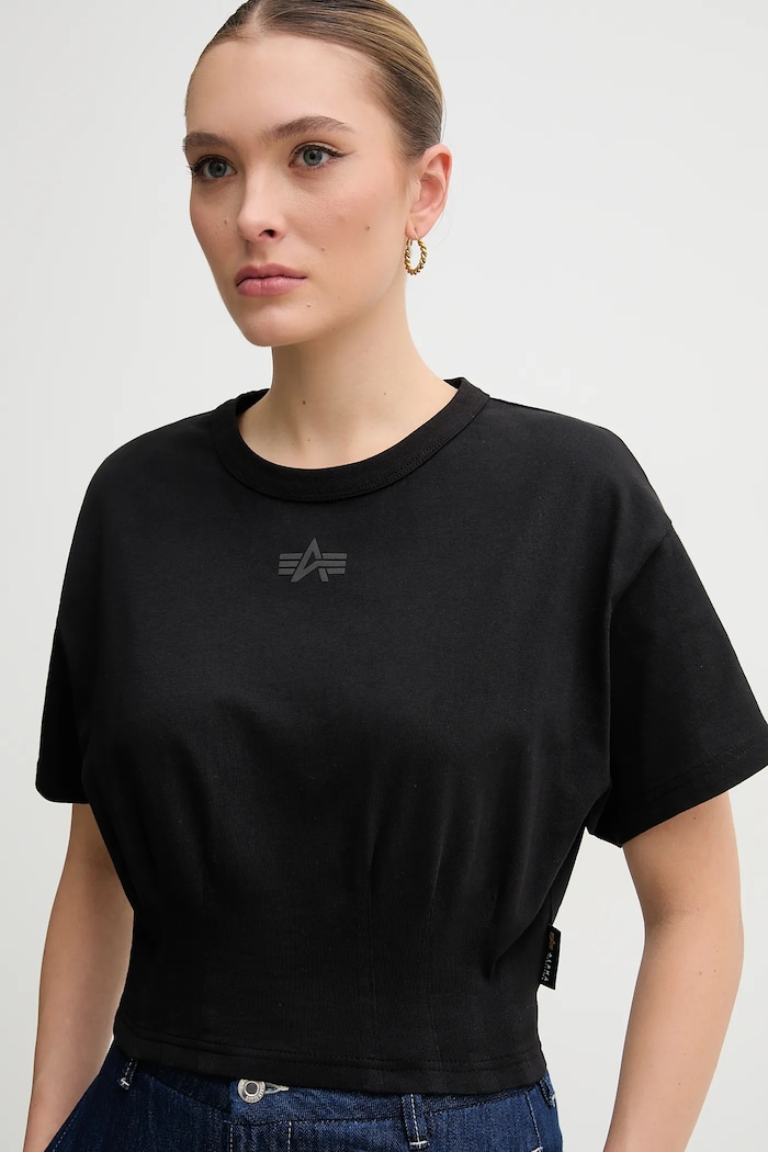 Alpha Industries cotton t-shirt Waisted — photo 4