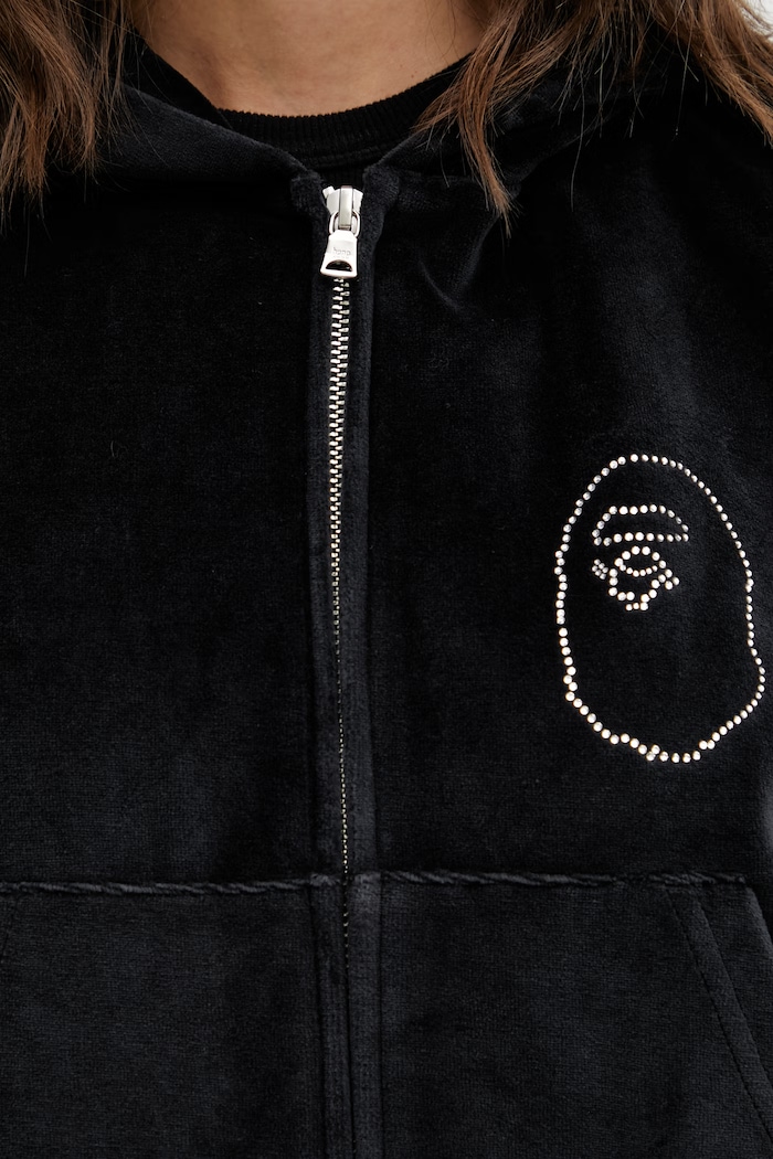 A Bathing Ape velvet sweatshirt Crystal Stone Ape Head — photo 4