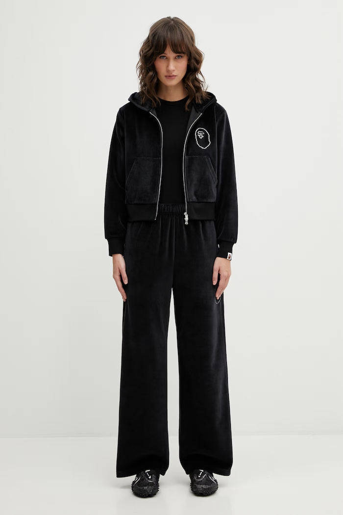 A Bathing Ape velvet sweatshirt Crystal Stone Ape Head — photo 5