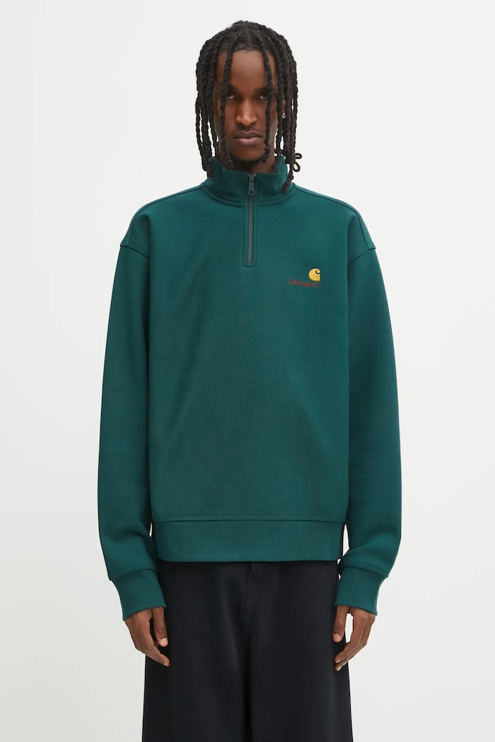 Carhartt WIP sweatshirt Half Zip American Script