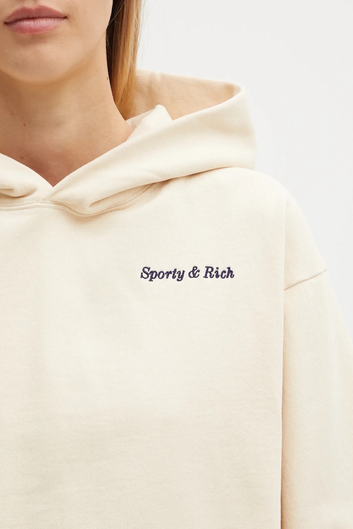 Sporty & Rich cotton sweatshirt Eden Crest Embroidered — photo 8