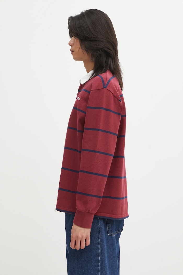 Sporty & Rich cotton longsleeve top Serif Logo Rugby — photo 2