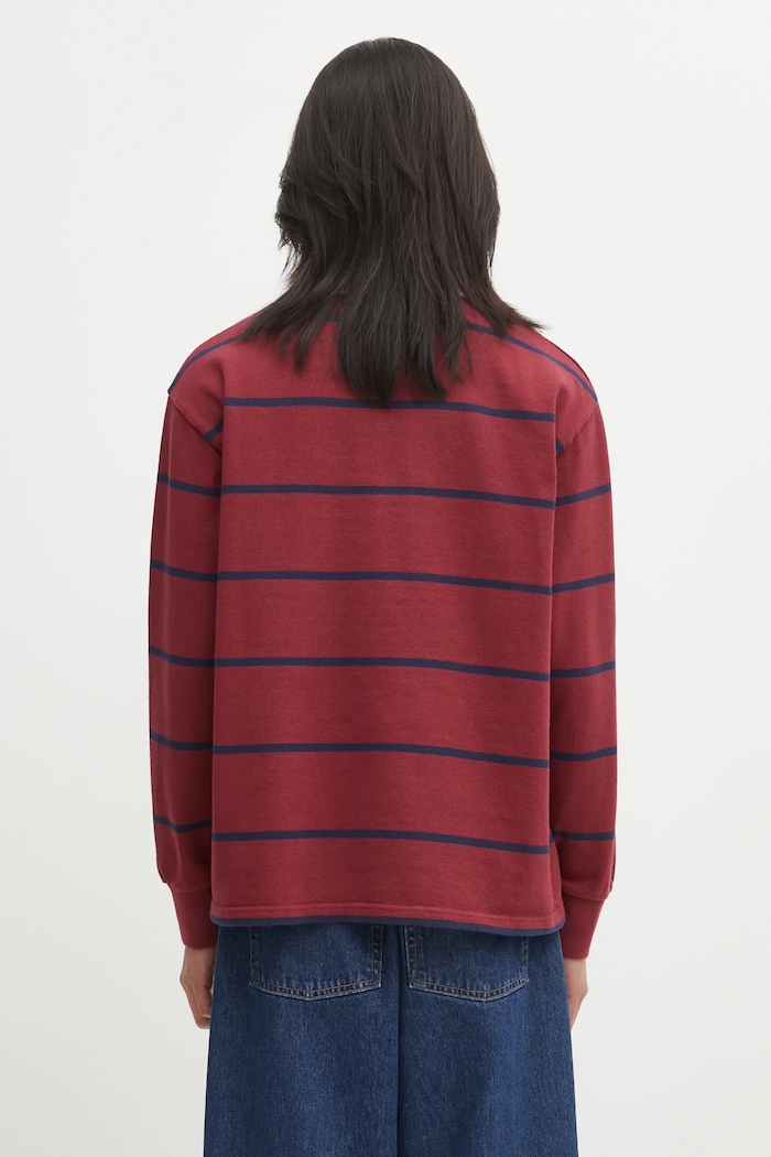 Sporty & Rich cotton longsleeve top Serif Logo Rugby — photo 3