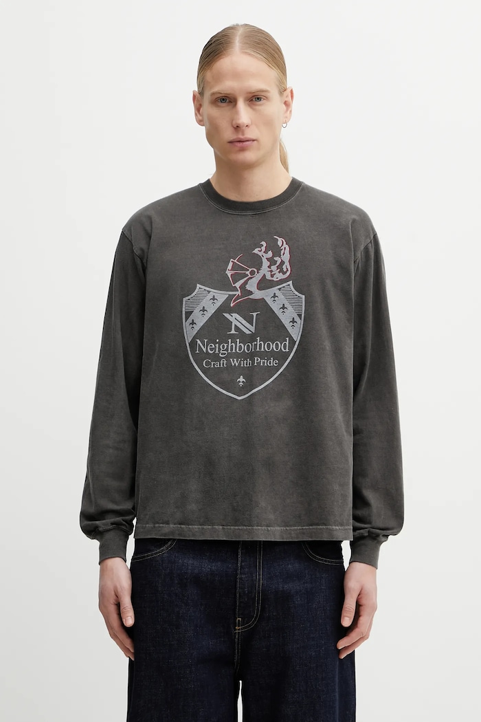 NEIGHBORHOOD cotton longsleeve top NH . TEE LS-16