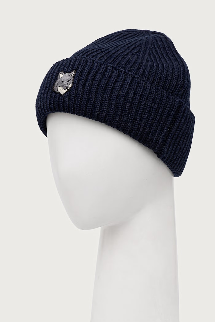 Maison Kitsuné Fox Head Large Beanie wool Men's — photo 2