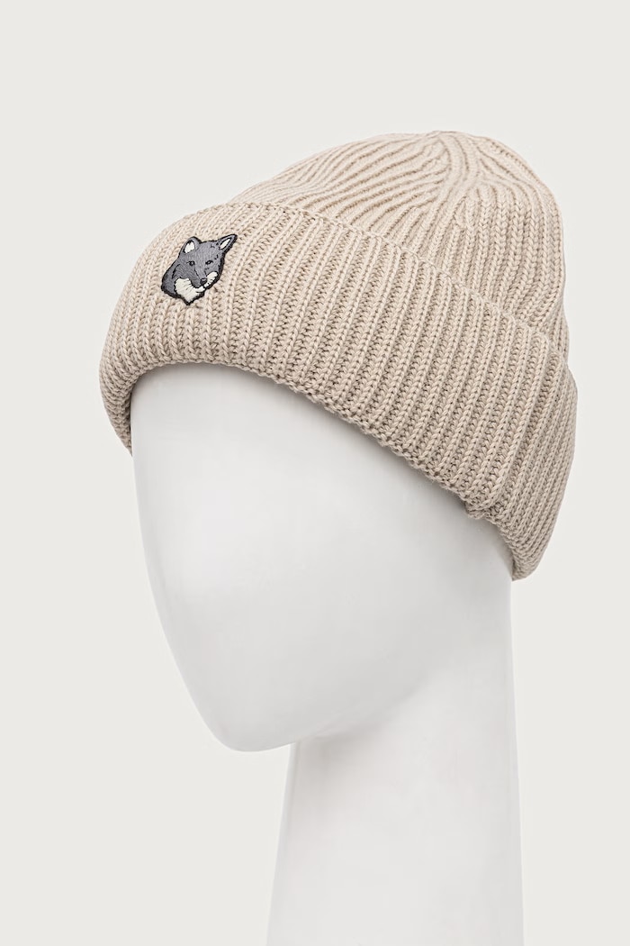 Maison Kitsuné Fox Head Large Beanie wool Men's — photo 2