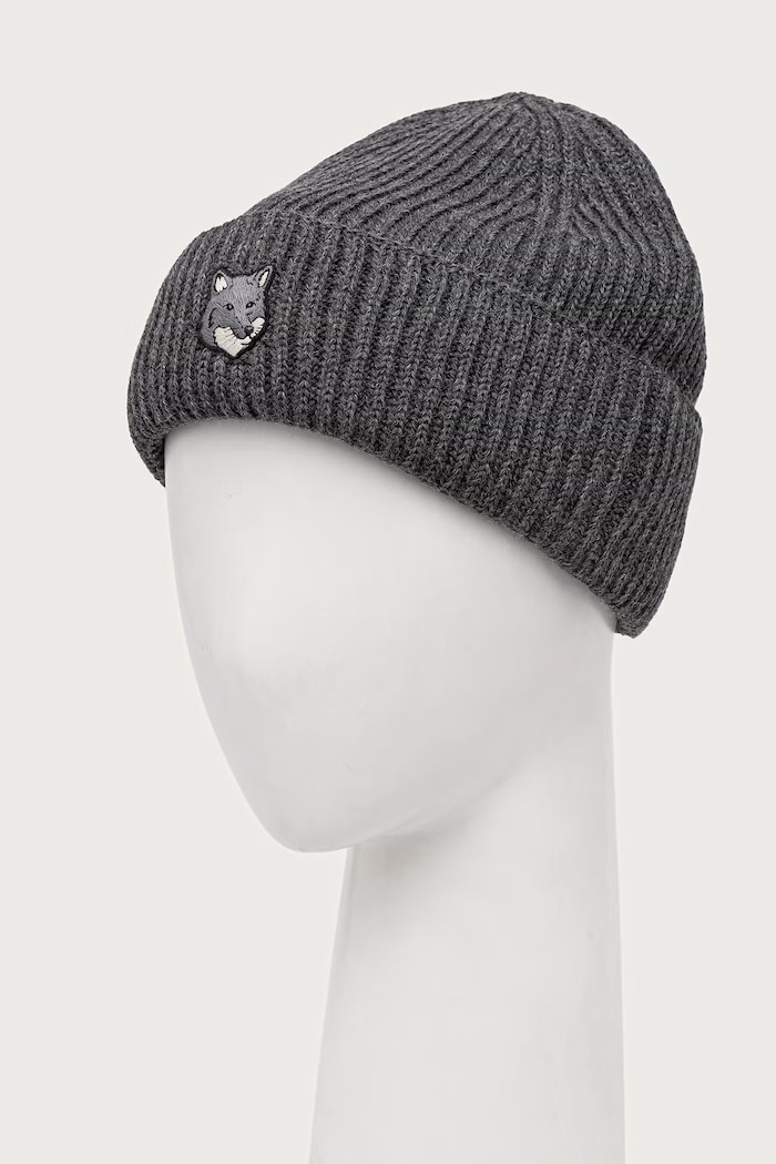 Maison Kitsuné Fox Head Large Beanie wool Men's — photo 2