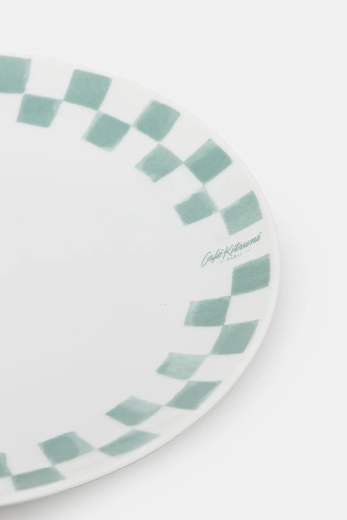 Café Kitsuné plate Checkerboard Porcelain Desert Plate — photo 2