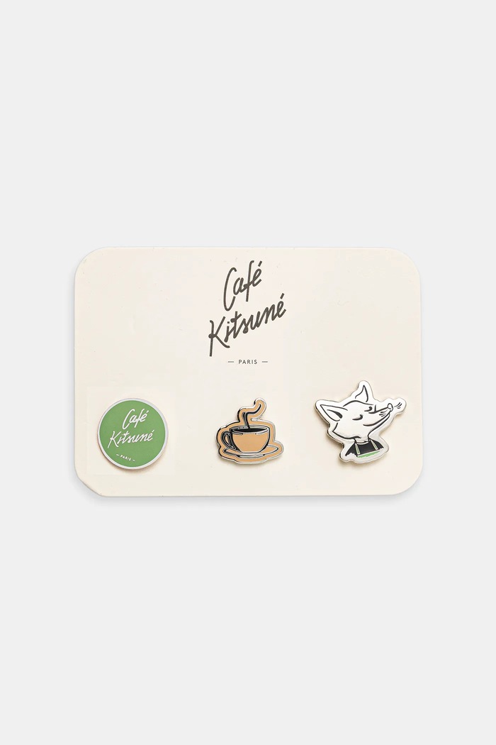 Café Kitsuné pins Set of 3 pins 3-pack