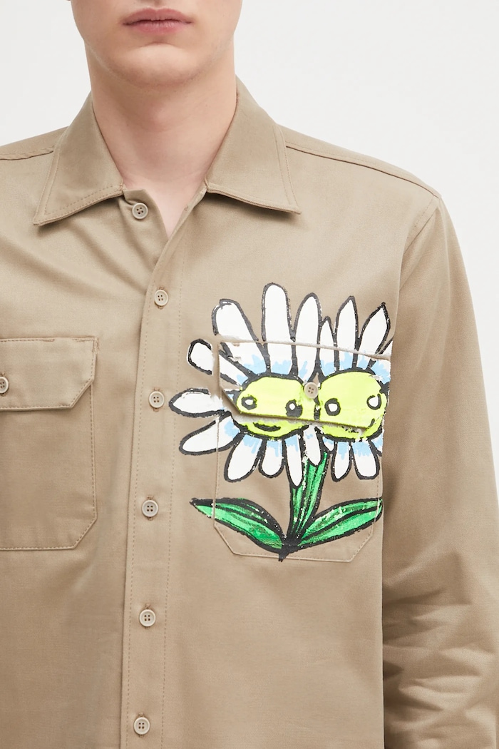 Sky High Farm cotton shirt Daisy workshirt — photo 4