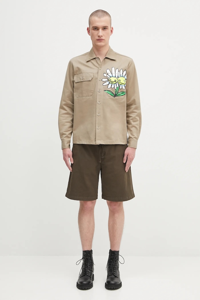 Sky High Farm cotton shirt Daisy workshirt — photo 5