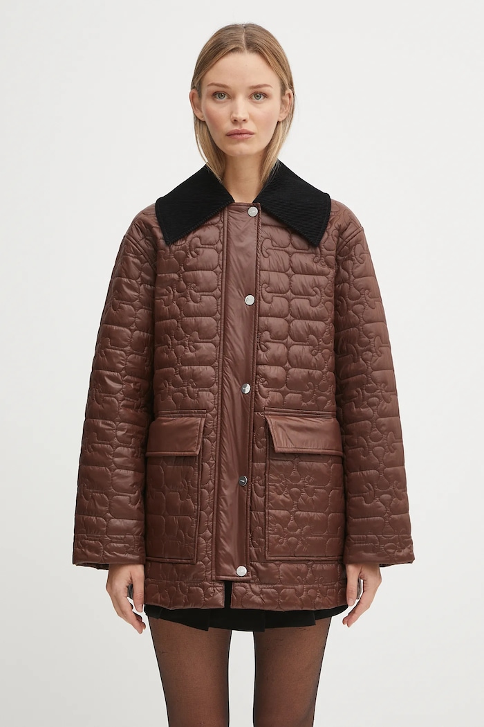 GANNI jacket Shiny Quilt Midi