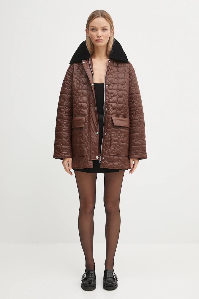 GANNI jacket Shiny Quilt Midi — photo 7
