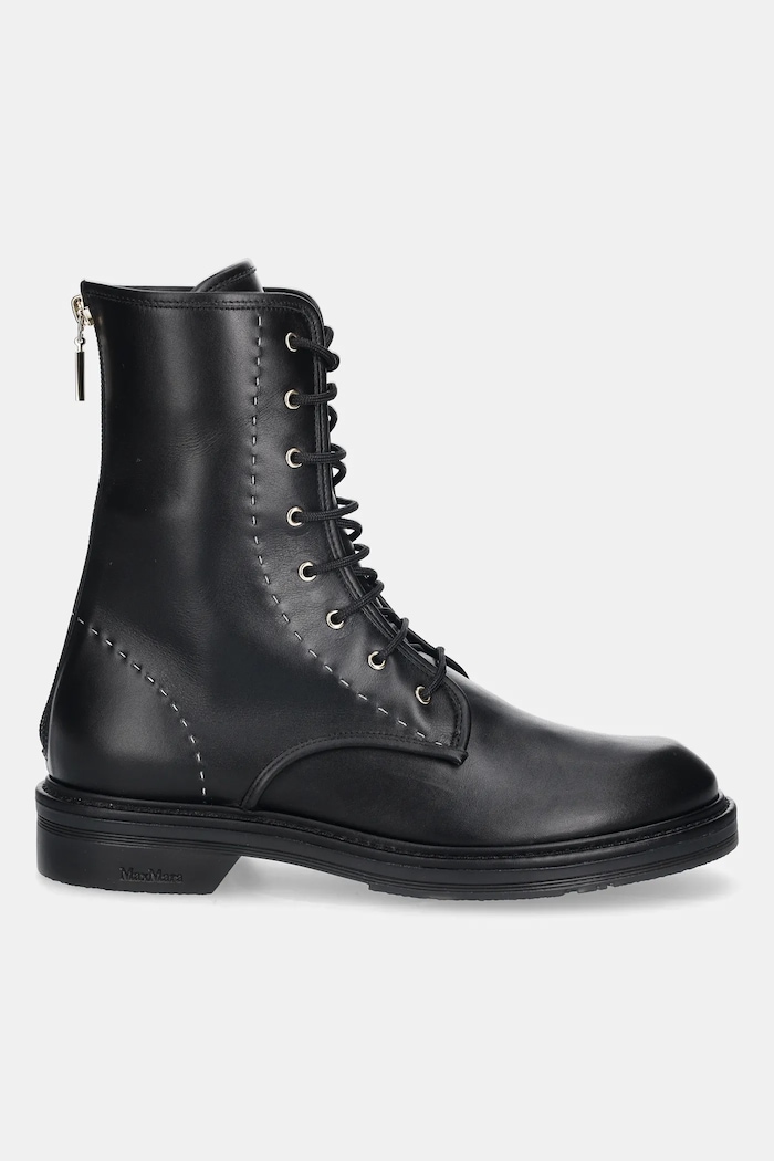 Max Mara leather biker boots URBANCOMBACT — photo 2