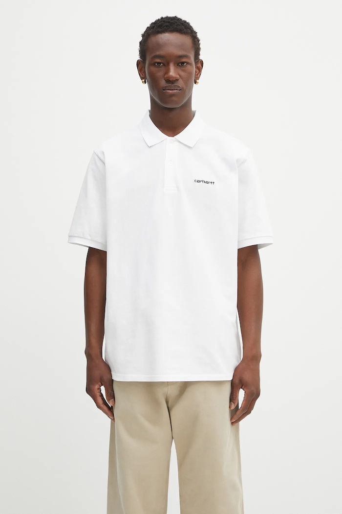 Carhartt WIP cotton polo shirt S/S Carhartt Script