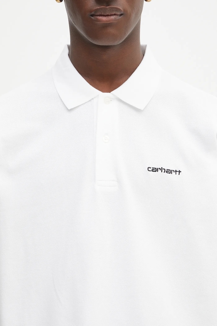 Carhartt WIP cotton polo shirt S/S Carhartt Script — photo 4