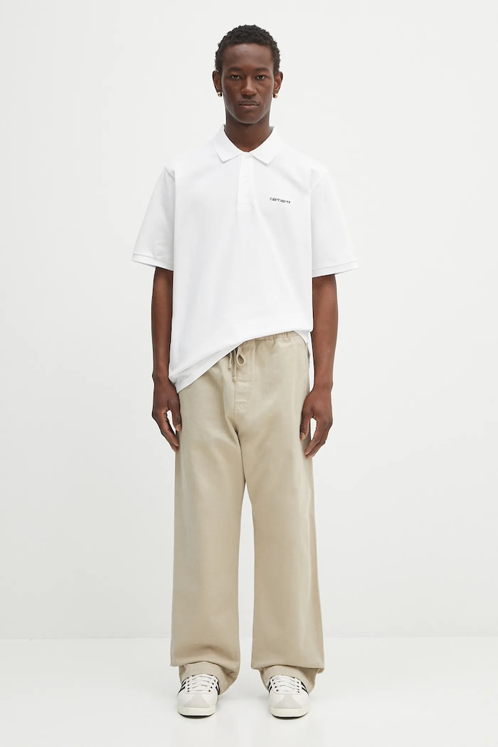 Carhartt WIP cotton polo shirt S/S Carhartt Script — photo 5